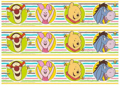 Pooh Bear #2 Edible Icing Cake Strips - Click Image to Close